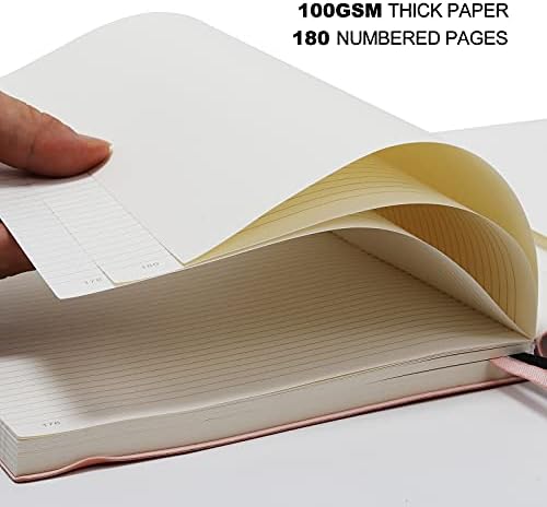 College Ruled Notebook B5, Total 376 Numbered Pages 7.6'' x 10''(PINK)