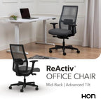 HON Ignition 2.0 ReActiv Ergonomic Office Chair, Lumbar Support, Steel