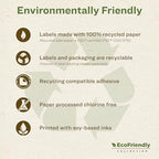 Avery EcoFriendly Recycled File Folder Labels, 2/3" x 3-7/16", White, Permanent Label Adhesive, 1,500 Printable Labels (45366) (Pack of 5)