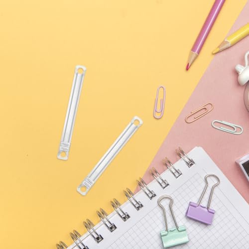 Prong Metal Paper Fasteners Iron Material 50pcs with Double Hole Design for Binding Thick Stacks of Paper, Versatile Fastener Clips for Reports and Home Office Organization