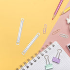 Prong Metal Paper Fasteners Iron Material 50pcs with Double Hole Design for Binding Thick Stacks of Paper, Versatile Fastener Clips for Reports and Home Office Organization