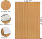 Boobest Yellow Brown Beech Wood Contact Paper Peel and Stick Wood Wallpaper