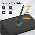 IMAGE Drawing Tablet 10x6 Inch, 8192 Pressure Levels & Battery-Free Pen