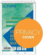 TOPS Steno Books, 6" x 9", Gregg Rule, 80 Sheets, 12 Pack (8020), White