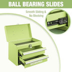 WORKPRO Portable Mini Metal Tool Box with 2 Drawers