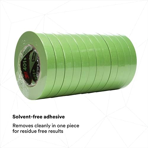 3M High Performance Green Masking Tape 401+, 12 mm x 55 m 6.7 mil