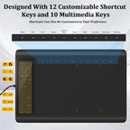 IMAGE Drawing Tablet 10x6 Inch, 8192 Pressure Levels & Battery-Free Pen