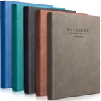 SATINIOR 5 Pack A4 Notebooks Leather Softcover Journal, Mixed Color