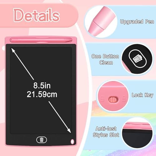 LCD Writing Tablet for Kids with String 16 Pack 8.5"
