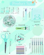 Green Desk Accessories and Organizers with Desk Organizer and 360°Rotating Pen Holder stapler Pen and a Lot of Office Green Office Supplies Beautifully Presented in a Gift Box