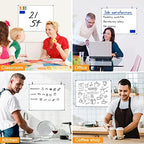 H-Qprobd Magnetic Whiteboard 24" x 18" Dry Erase White Board for Wall, Hanging Mounted Whiteboard with Aluminum Marker Tray