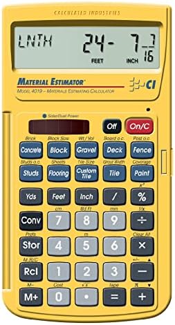 Calculated Industries Material Estimator Calculator (4019) + Construction Master Pro Workbook and Study Guide (2140)