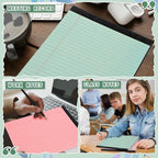 8.5'' x 11'' Colored Legal Pad Writing Wide Ruled, Bohemian Color, 8 Pcs