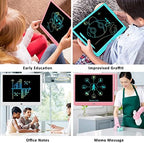 FLUESTON LCD Writing Tablet, Doodle Board Toys Gifts for 3-8 Year Old Girls Boys, 15 Inch Colorful Electronic Board Drawing Pad for Kids, Christmas Gifts for Toddler Educational Learning Travel, Pink