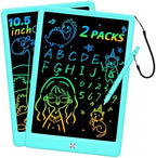 BUKEBU LCD Writing Tablet Doodle Board, Colorful Drawing Pad, Electronic Drawing Tablet, Drawing Pads,Travel Gifts for Kids Ages 3 4 5 6 7 8 Year Old Girls Boys (10.5 inch, Blue&Blue)