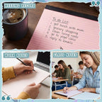 Fuutreo 8 Pcs Legal Pads 8.5 x 11 Colored Note Pads, Subtle Colors