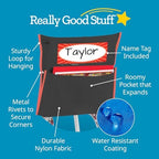 Really Good Stuff Store More Grouping Chair Pockets, 24-Pack, Black