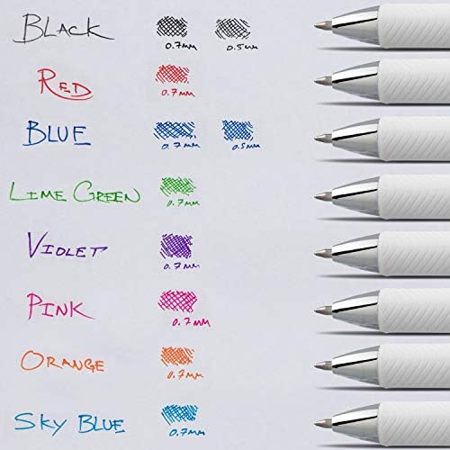 Pentel EnerGel Pearl Retractable Liquid Gel Pen, (0.7mm) Metal Tip, Medium Line, Sky Blue Accent, Sky Blue Ink, 12 pack (BL77PW-S)