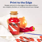 Avery Printable Durable White Rectangle Labels, Sure Feed Technology, 1.5" x 3.75", Print-to-the-Edge, Waterproof Labels, Laser & Pigment-Based Inkjet Compatible, 500 Total
