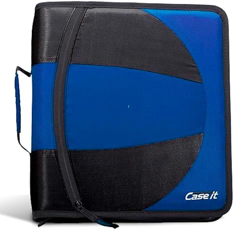 Case-it Dual Binder | Two 1.5" D-Rings | 600-Sheet | Dual-101 Midnight Blue
