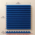 48 Pack 12 "X 12 "X1 Acoustic Panels Studio Soundproofing Foam Wedge Tiles, (24BLUE+24BLACK)