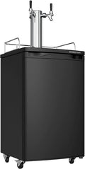 EdgeStar KC2000TWIN Full Size Dual Tap Kegerator & Draft Beer Dispenser - Black