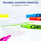 Avery Hi-Liter Desk-Style Highlighters, Smear Safe Ink, Chisel Tip is great for sketch book art, 12 Assorted Colors (98034)