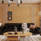 Wide 31"x354" Walnut Wood Contact Paper Peel and Stick Wooden Wallpaper