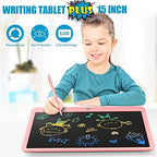 TEKFUN Girls Gifts LCD Writing Tablet 10in + 15in Set, Suitable for All Age Groups, Colorful Doodle Board Writing Pad, Christmas Toys for 3 4 5 6 7 Year Old Kids Toys Teen Girl Gifts