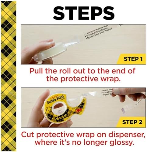 Scotch Double Sided Tape, Office and School Supplies for Arts and Crafts, Alternative to Scrapbooking Glue, 0.75 in. x 1296 in., 1 Tape Refill Roll