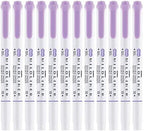 Zebra Pen MILDLINER No Bleed Highlighter, Violet Color, Dual Tip, 12-Pack