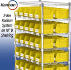 Akro-Mils 30237 AkroBins Plastic Storage Bins, 9"x6"x5", Black, 12-Pack