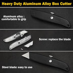 Reginary 30 Pcs Box Cutters Bulk, Utility Knives, Black