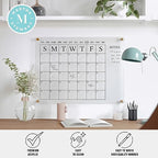 Martha Stewart Grayson Acrylic Wall Calendar with Notes, Clear/Black
