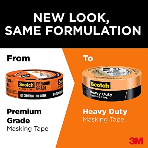Scotch Heavy Duty Masking Tape, 1.41 in x 60.1 yd, 2020+-36AP, 1 roll