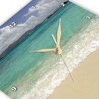 3dRose Wall Clock Silent - 15 inch - USVI, St.Thomas, St. John Bay, Sapphire Beach-CA37 CMI0040 - Cindy Miller Hopkins - Beaches