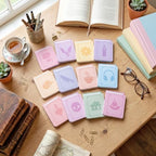 Laffact Books Shaped Sticky Notes Bulk, 24Pcs Book Lover Bookish Gifts