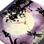 3dRose dpp_35668_2 Fairies and Dragonflies with an Purple Moon Wall Clock, 13 by 13-Inch