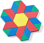 hand2mind Foam Pattern Blocks Set, Geometric Manipulatives and Sorting Shapes for Preschool and Kindergarten, Set of 250