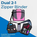 Case-it Dual Binder | Two 1.5" D-Rings | 600-Sheet | Dual-101 Light Pink