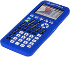 Guerrilla Silicone Case for Texas Instruments TI-84 Plus CE Color Edition Graphing Calculator With Screen protector and Graphing Ruler, Blue