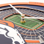YouTheFan NFL Denver Broncos StadiumView 3D Wall Clock