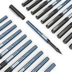 ARTEZA Rollerball Pens, 20 Pack, 0.5 mm Needle Nib, Black Liquid Ink