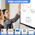 Double-Sided White Board Dry Erase Magnetic Whiteboard Wall 24x18 Black