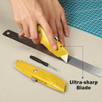 Reginary 30 Pcs Box Cutters Bulk, Utility Knives, Yellow