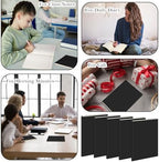 Tenceur 5 Pcs A4 College Ruled Notebook 8.5'' x 11'' Lined Journal 200 Pages Lined Artificial Leather Sketchbook for Writing Office School Business Home Gifts Supplies (Black)
