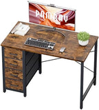 Pamray 32 Inch Computer Desk with 4 Drawers Small Office Desk for Home Bedroom Study Writing Simple Modern Computer Table Vintage