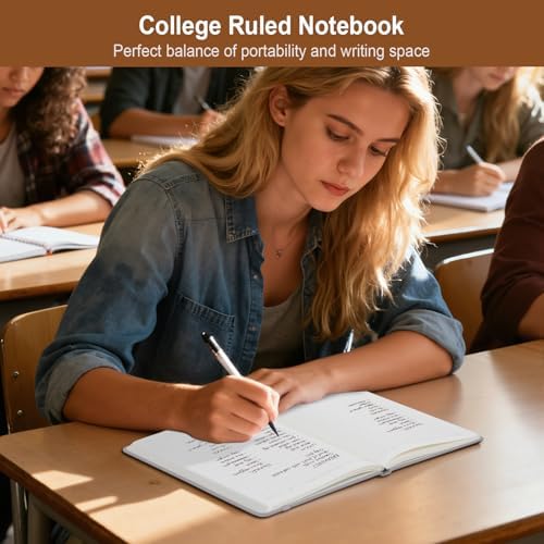 ViVin 8 Pack A5 Hardcover Lined Notebook,192 pg College Ruled 5.5x8.3