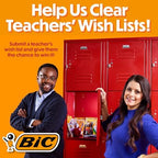 BIC 4-Color Retractable Ballpoint Pens with 1.0 mm Medium Point and Assorted Ink Colors,(Pack of 24)