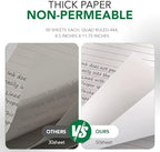KAISA Graph Paper Legal Pads Writing Pads 6 pad 300 Sheets Recycled Paper 8.5"x11.75" Quad Ruled 4x4 Perforated 50sheets/pad Grid Paper Notepads Writing Tablet White For Office Supplies (White 6pad, 8.5x11.75'')